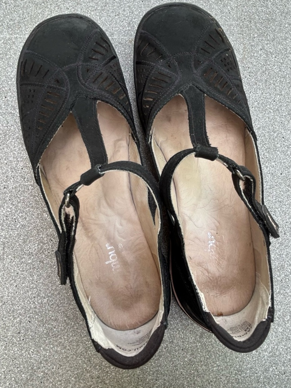 Jambu Black Mary Jane Flats with Buckle Strap